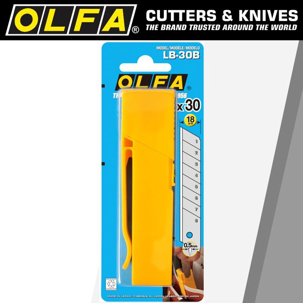 OLFA Blades Lb-30b 30/pack 18mm With Belt Clip
